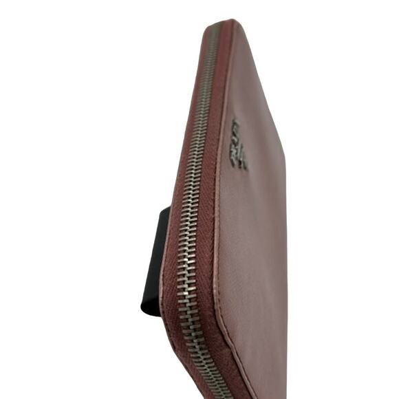 HOT! Prada Pink Metallic Saffiano Lux Leather Continental Wallet*EUC - Picture 4 of 16